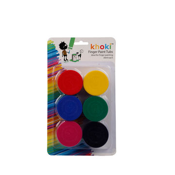 Finger Paint Tubs - Art & Craft - 120 ml - 6 Tubs - 12 Pack