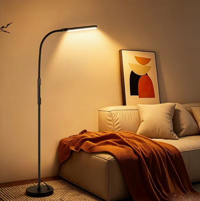 LED Floor Lamp with Adjustable Colors And Dimming Options