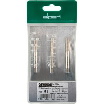 Hand Tap Set In Pouch M8 Hss 1.25Mm Pitch
