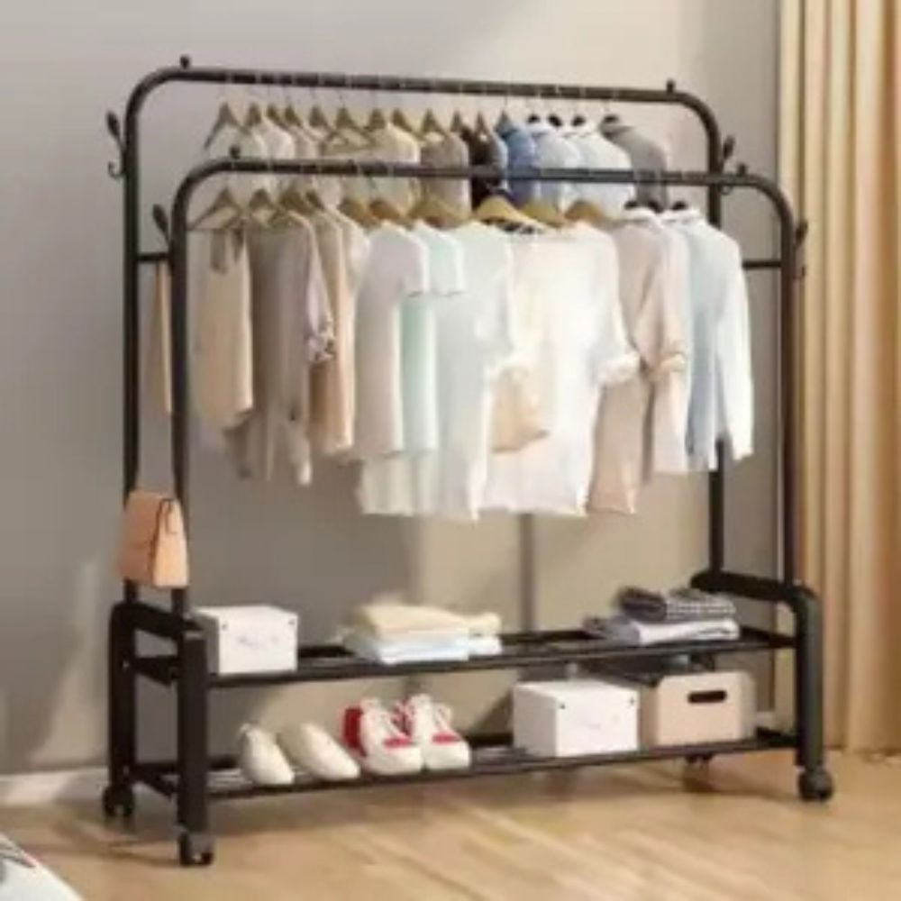 Clothes Hangers with Double Shelf