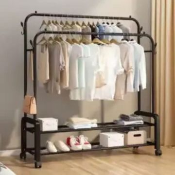 Clothes Hangers with Double Shelf