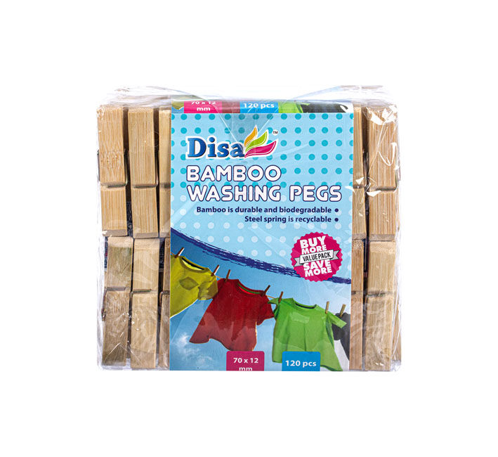 Washing Pegs - Household Accessories - Bamboo - 70 mm - 120 Piece