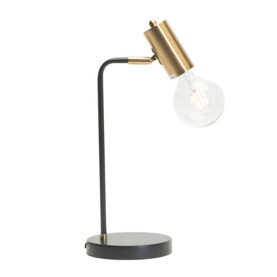 LAMP TABLE-EDISON BLACK VINTAGE