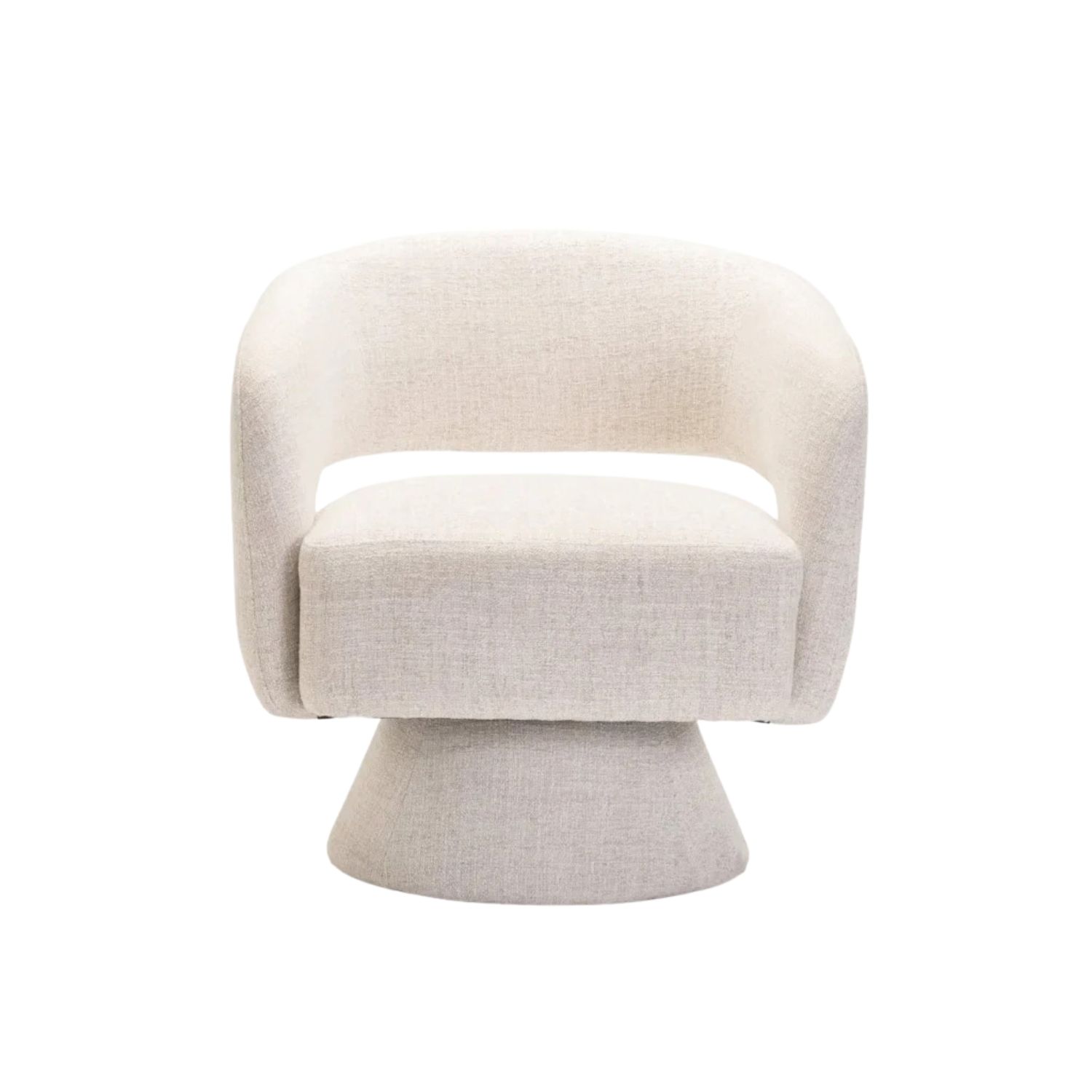Textured Fabric Swivel Accent Chair - Oatmeal