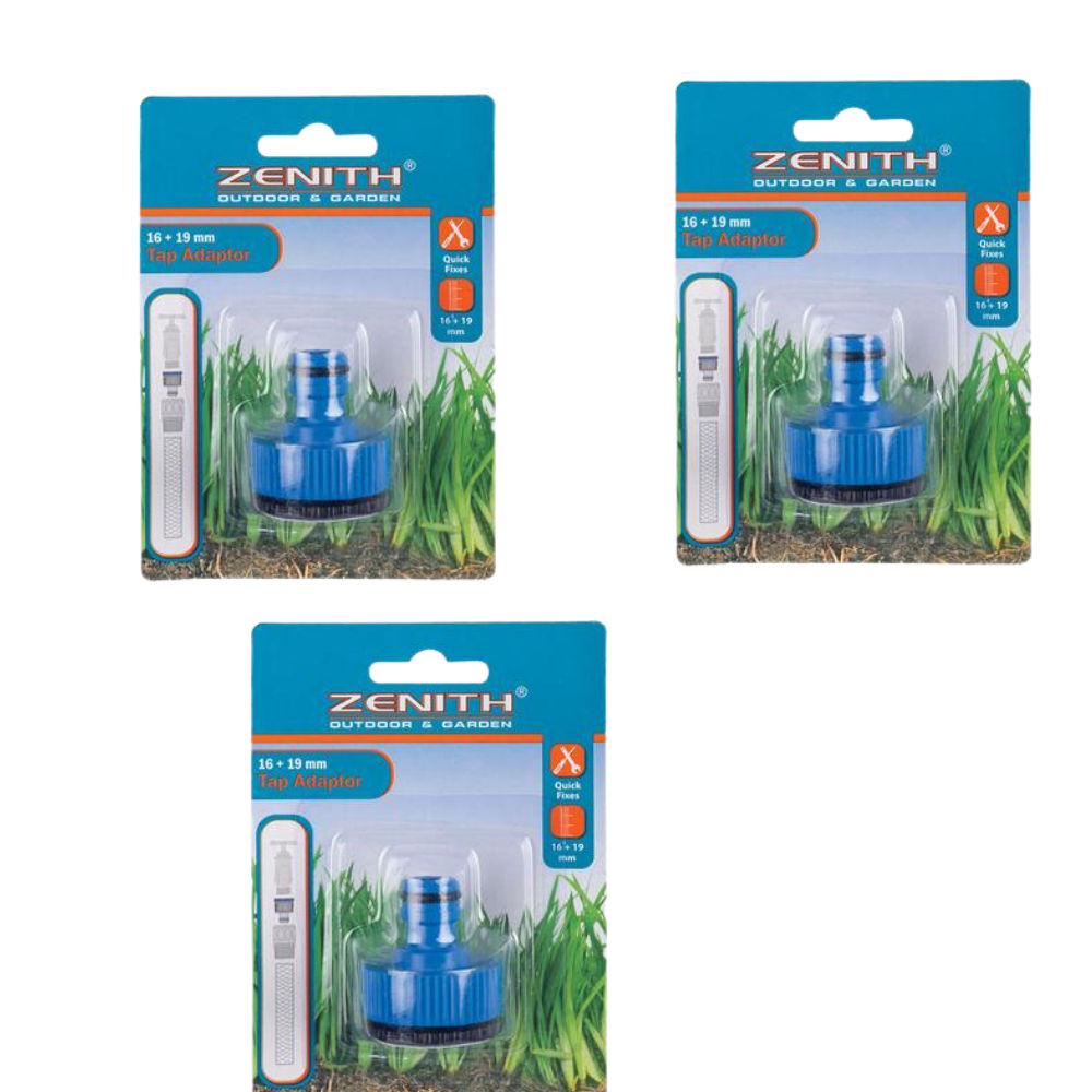 Adaptor tap 16mm+19mm zenith 3 pack