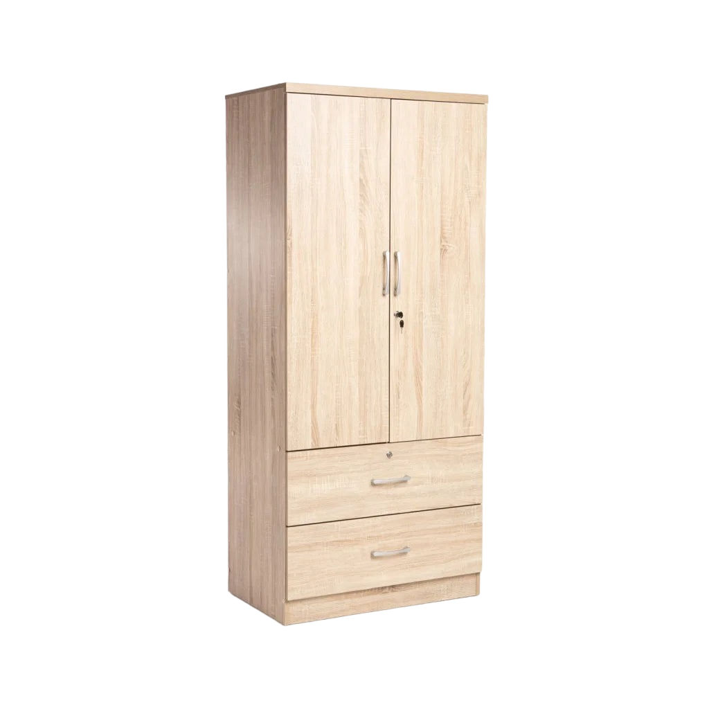 Vividitto - Flory 2 Door 2 Drawer Robe - Oak