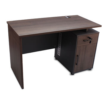 GOF Furniture - Galo 2 Office Desk,  Dark Brown