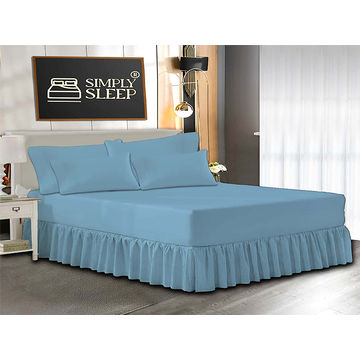 Simply Sleep - Everyday Collection - 05 Piece Combo Set - 90GSM - Sky Blue - Queen (20 Sets)