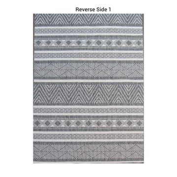 BK Carpets - Indoor & Outdoor Rug - 2m x 2.9m - Silver Aztec Tribal - Silver