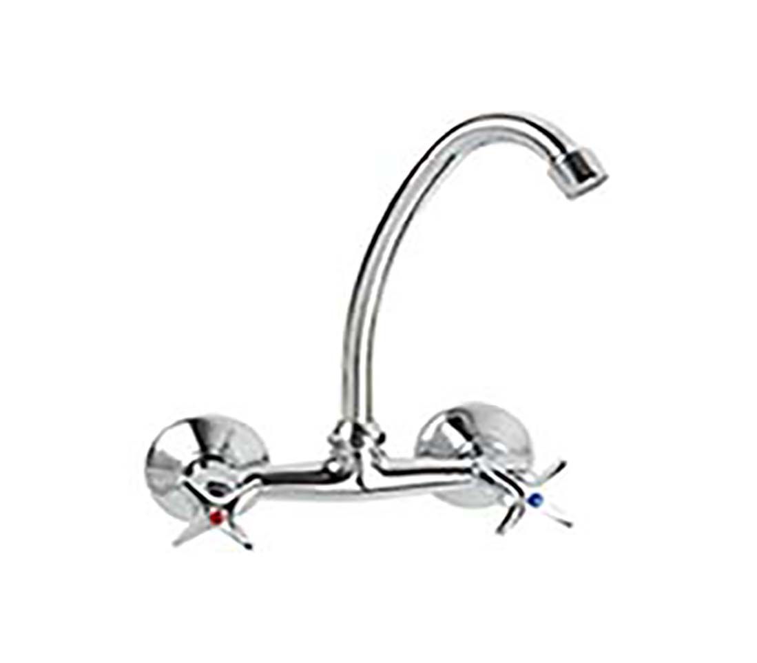Sink Mixer Wall Type (Star Handle) Alpina  - Chrome