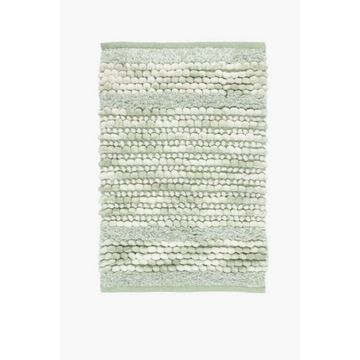 2 PIECE TEXTURED STRIPE BOBBLE TWIST BATH MAT SET Soft, Stylish & Modern Bathroom Comfort