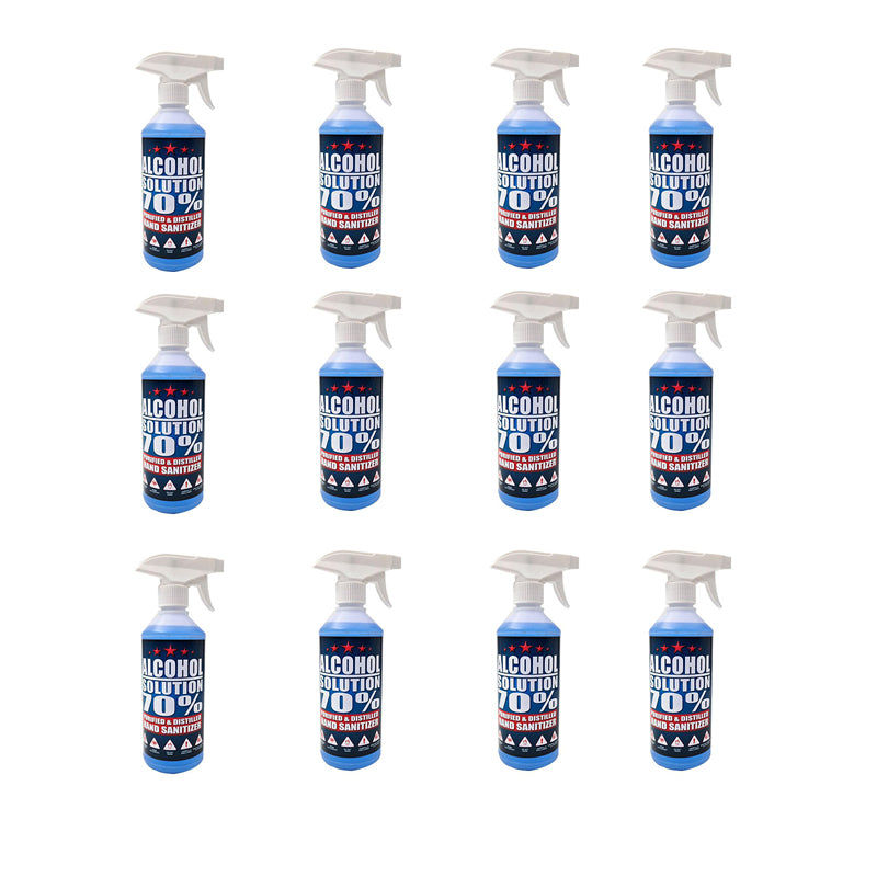 Hand Sanitizer RSA 70% Alcohol Solution 500ml ( 12 Pack )