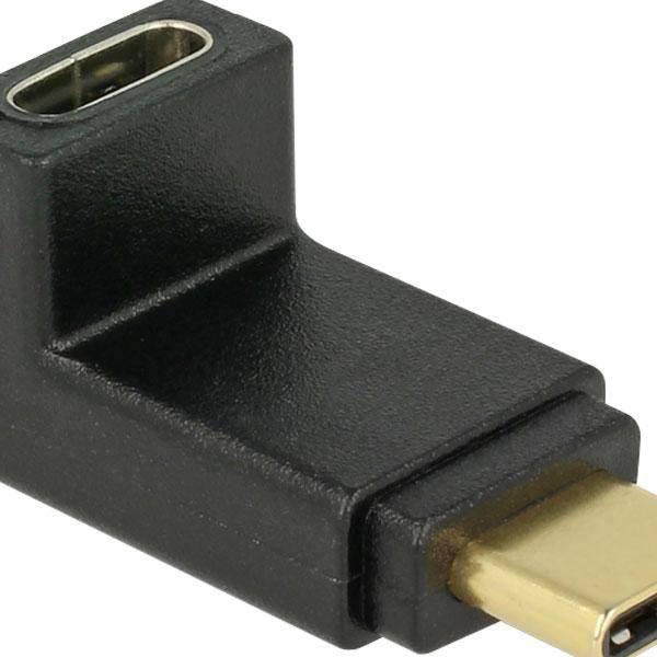 Delock Adapter Usb 10 Gbps Usb Type-C Male - Female Angled Up Down