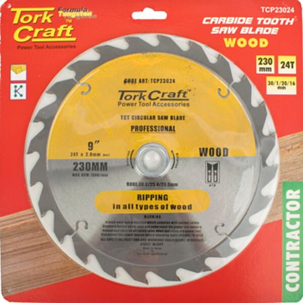 Blade Contractor 230X24T 30/1/2 Circular Saw Tct