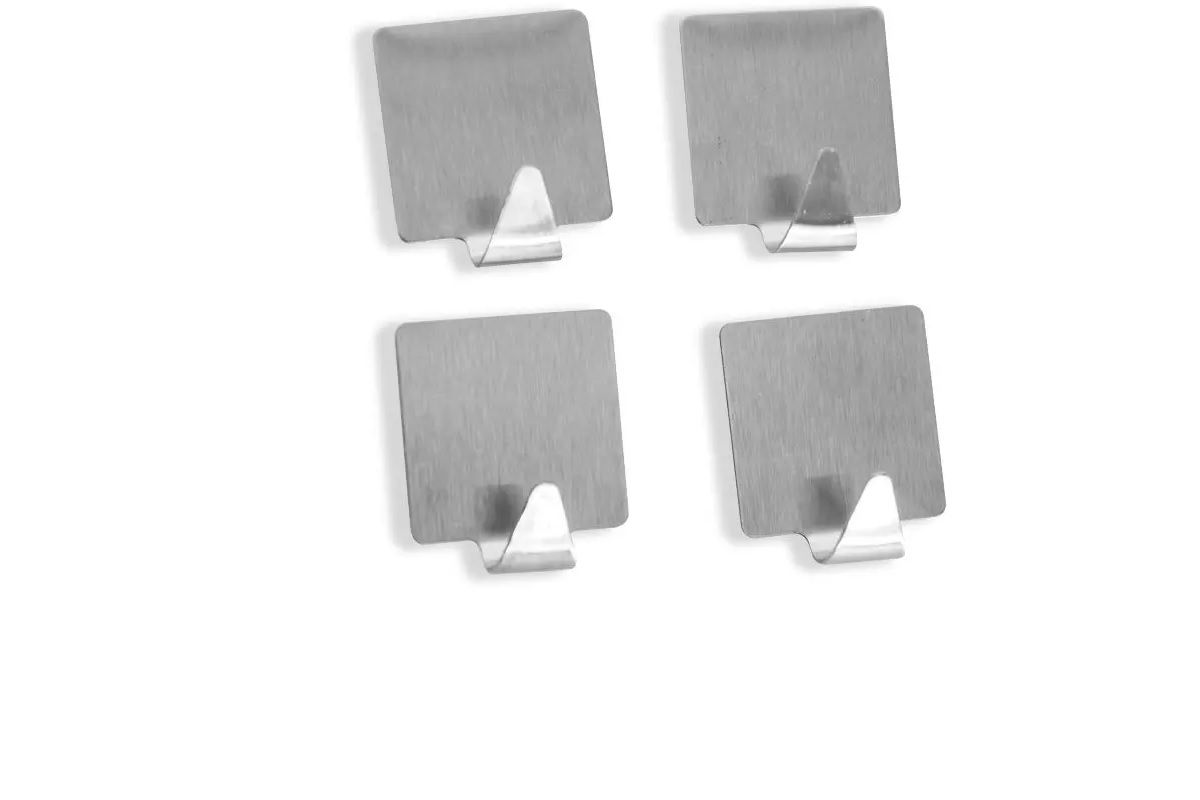 Square Hooks, Stainless Steel, 4 Pieces (4 pack) BY WOODLY