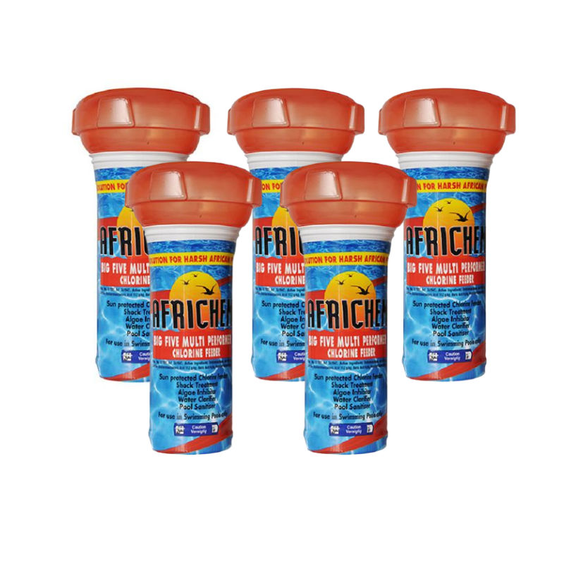 Africhem Big 5 x 5 chlorine floaters for pools upto 50 000 Litre (pack of 5  units)