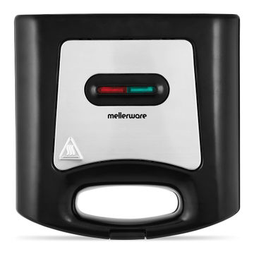 Mellerware Sandwich Maker 2 Slice Non-Stick Black 800W "Doppio"