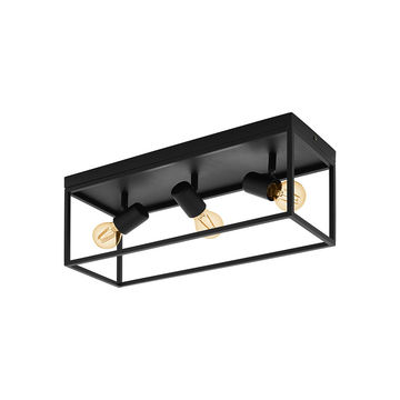 Silentina - 3 Lights - Ceiling Light - 540mm - Black