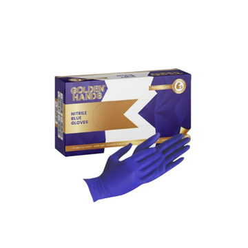 Golden Hands Cool Blue Nitrile (100 per box) XL