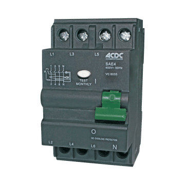 Earth Leakage Relay 4 Pole 13mm 25A