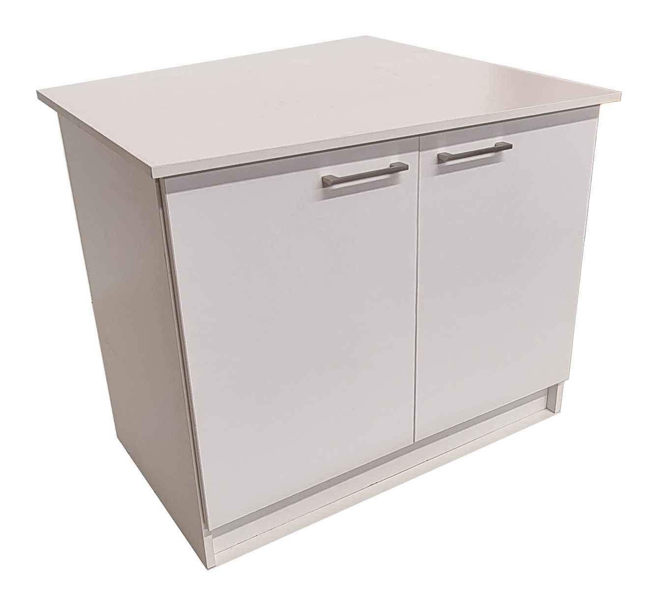London 90cm 2 Shelf - 2 Door - White