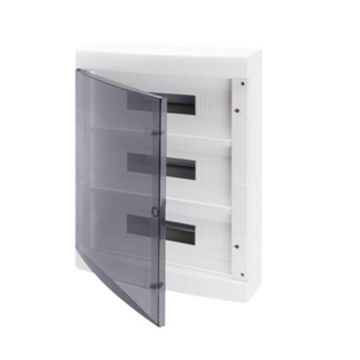 Grey Surface DB 3x18M Clear Door IP40