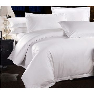 Luxurious Egyptian Cotton Plain White Duvet Cover Set: King