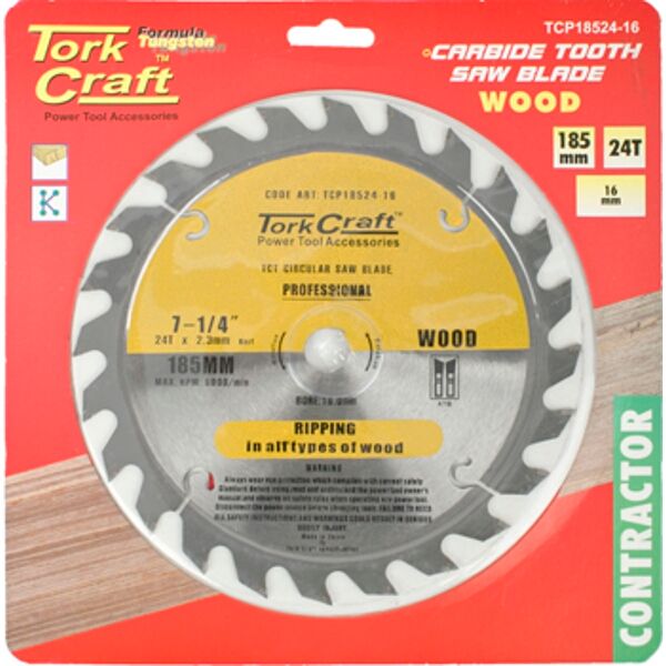 Blade Contractor 185 X 24T 16Mm Circular Saw Tct