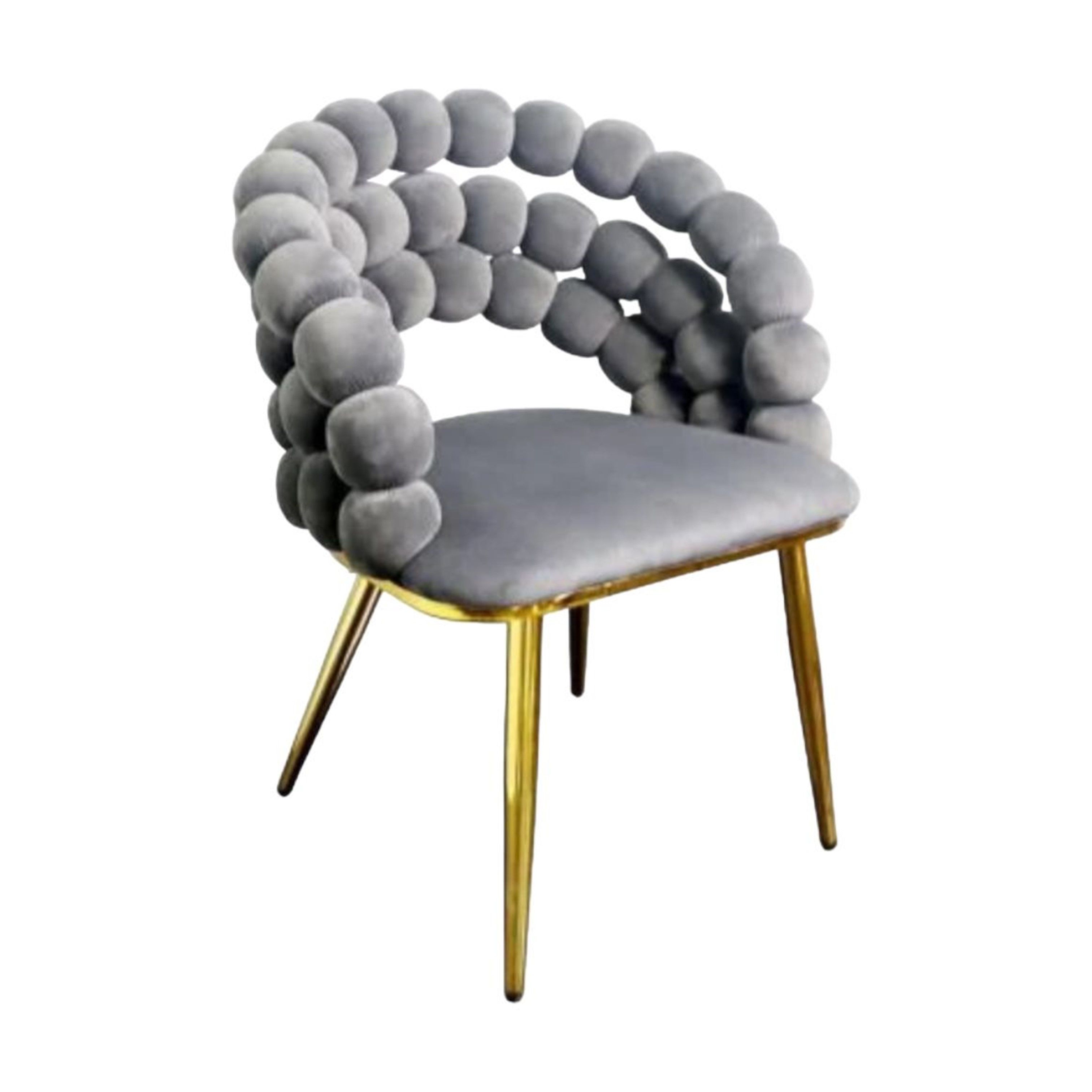 2 x  Luxuria Velvet Bubble Armchair (GREY)