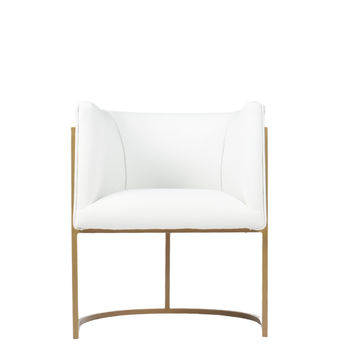Hug Me Chair Leather and Gold Armchair