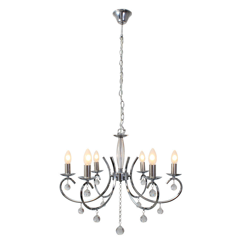Eurolux - 6 Lights - Chandelier - 620mm - Chrome