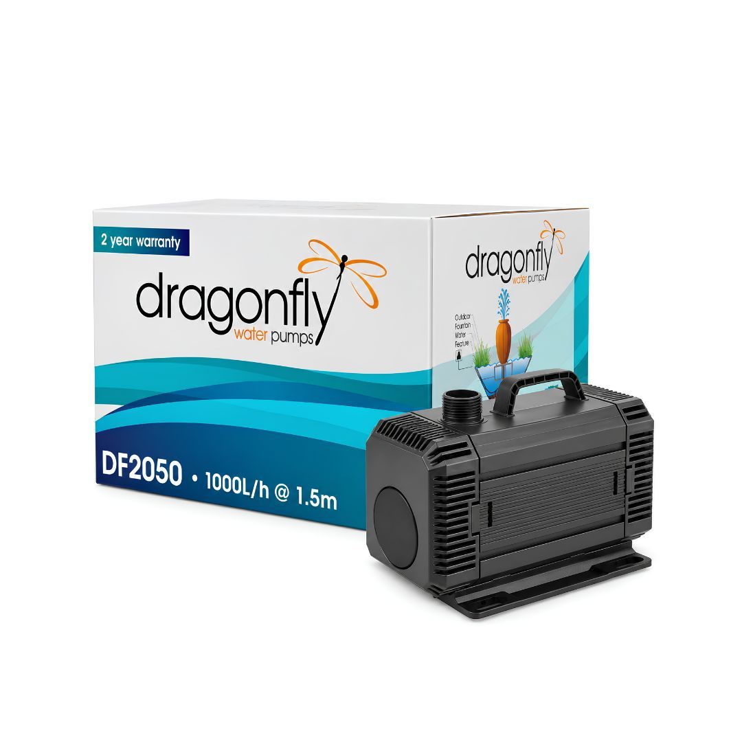 DragonFly Pond & Fountain Pump 2000L/h with 5m Cable & 3 Core Plug