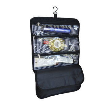 Hanging Toiletry Bag - Foldable with 3 Compartments and Hook - Water-Resistant / Default Title