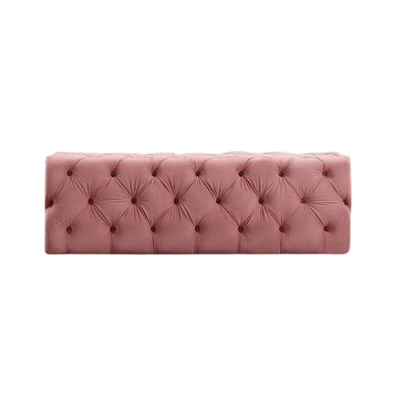 Dia Tufted Rectangle Cocktail Non-Storage Ottoman - Pink