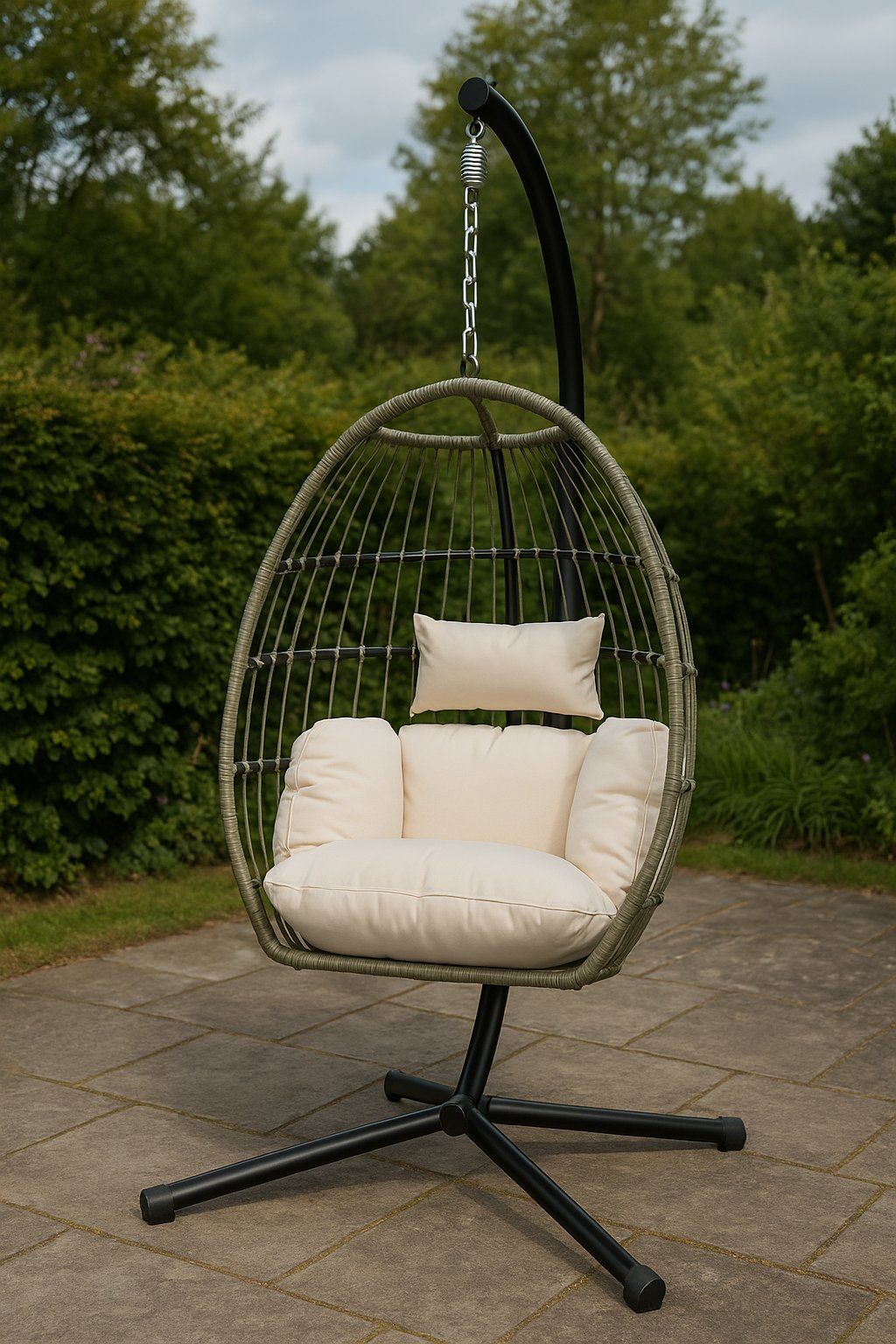 IG Furn- Foldable Hanging Chair Grey
