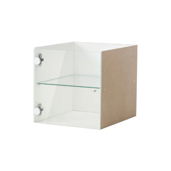 KALLAX insert with glass door, White, 33x33cm
