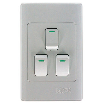 UNITED ELECTRICAL 3 Lever One Way Switch 50X100