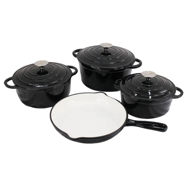 7 Piece Dutch oven Cast-iron Cookware  Set