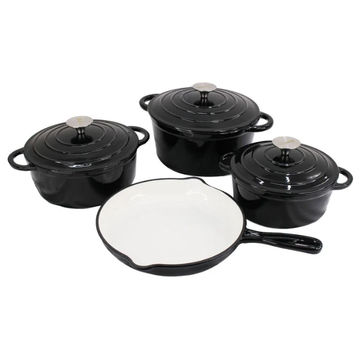 7 Piece Dutch oven Cast-iron Cookware  Set