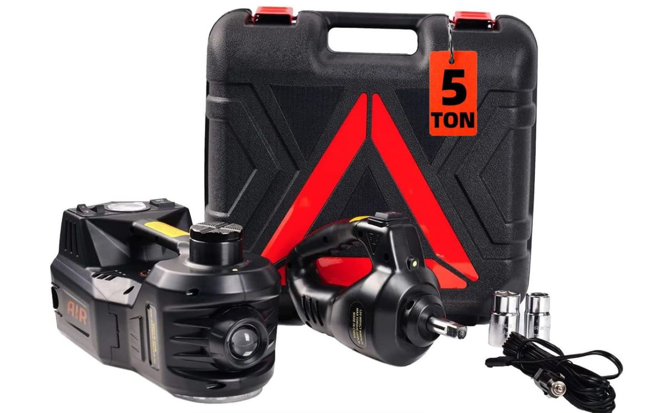 5 Ton Electric Hydraulic Car Jack Kit With integrated Air Pump