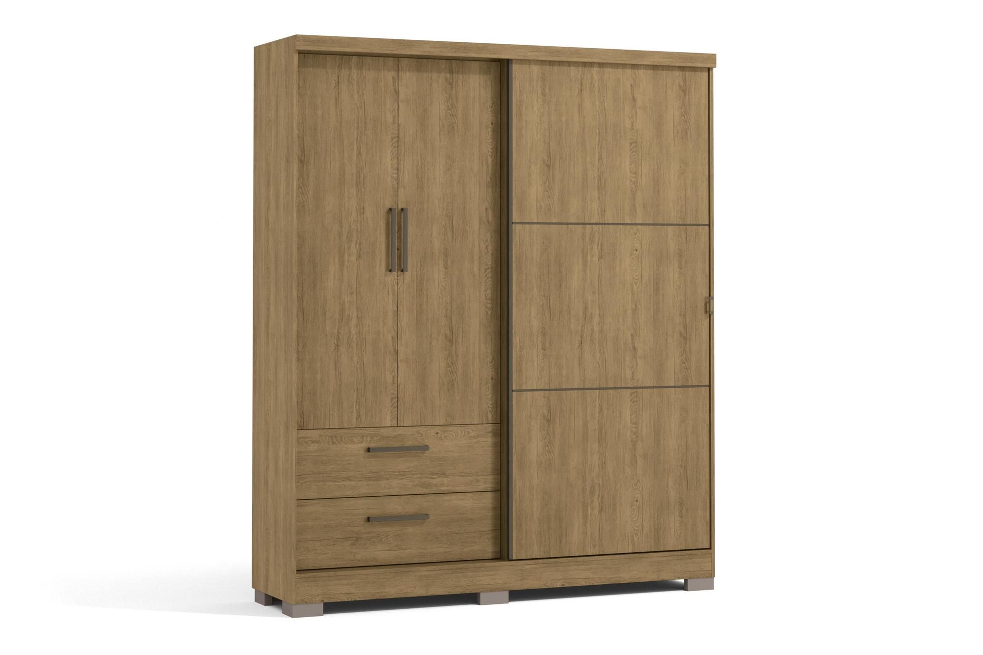 Mateo 3 Door Wardrobe -Brown