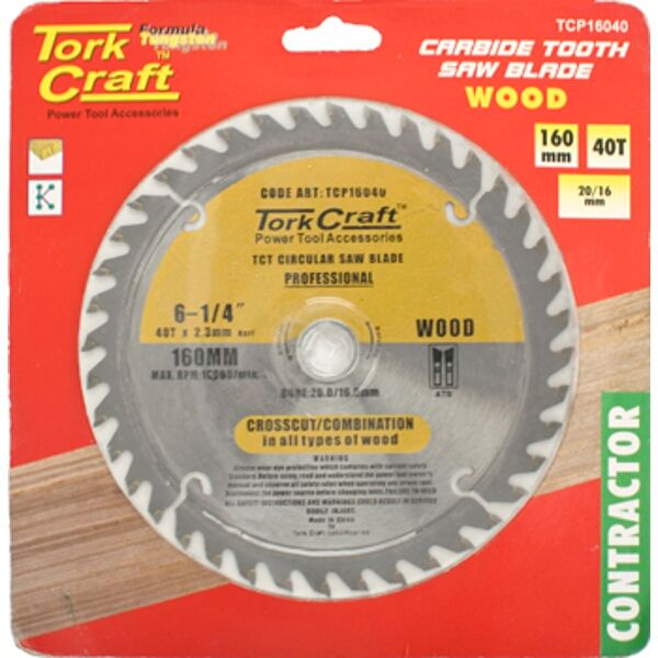 Blade Contractor 160 X 40T 20/16  Circular Saw Tct