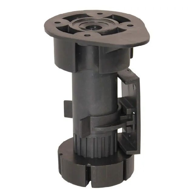 Kitchen Leg, Adjustable, H98mm - 122mm, 4 Pieces with Clips BY WOODLY