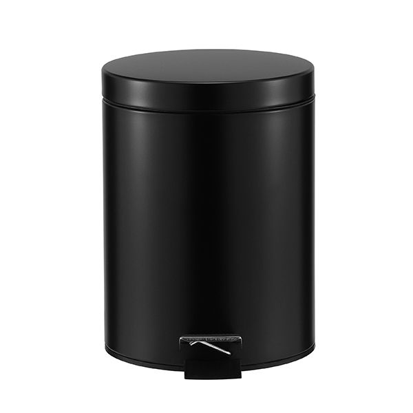 Casa Roma 5L Pedal Bin - Matte Black - Steel