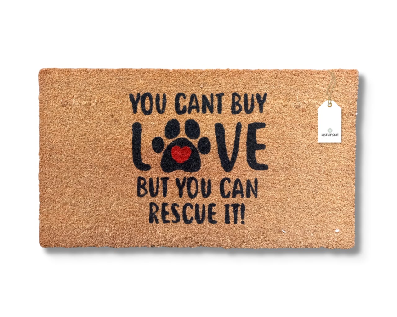 Matnifique Coir Design Doormat - Rescue It 700 x 400 x 14mm
