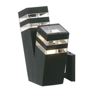 Cast Aluminium Wall Mount IP44 2 x 14W ES Energy Saving Lamps
