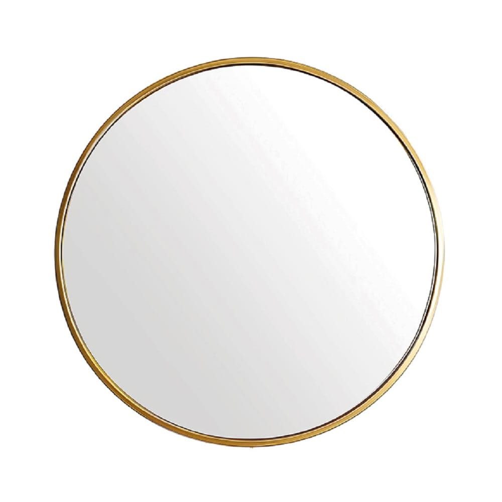 Premium Quality Round Wall Mirror | Gold Metal Frame 60X60CM