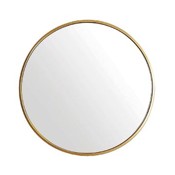 Premium Quality Round Wall Mirror | Gold Metal Frame 60X60CM