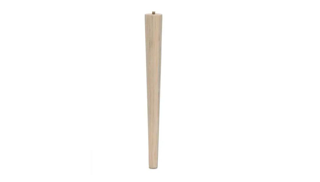Cone Leg with M8 Bolt, H440mm x 65mm x 35mm, Raw Pine (4 Pack) BY WOODLY