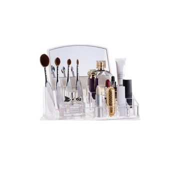 Acrylic Makeup Rack Organiser With Mirror